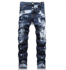 Jeans uomo blu scuro denim