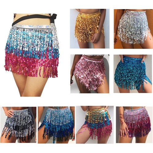 Gonna paillettes nappa - , frange