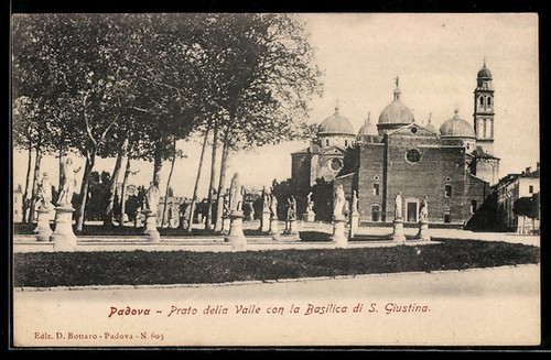 Cartolina padova prato della - prato,
