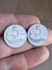 Moneta Da 5 Lire "Delfino" 1953 - 1954 Repubblica Italiana
