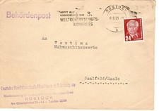 DDR Behördenpost Rostock 1953