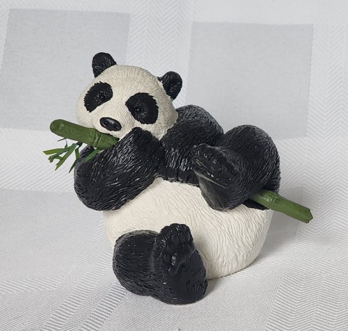 Vintage panda with - with, bamboo