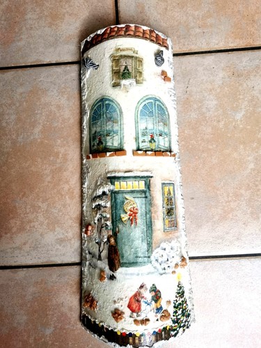 Tegola decoupage natalizia - decoupage,