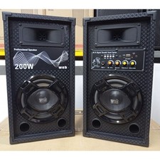 CASSE ACUSTICHE AUDIO AMPLIFICATE ATTIVE KARAOKE BLUETOOTH USB MP3 Radio FM 200W