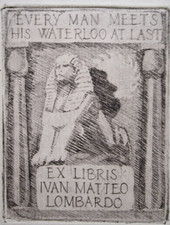 TRAMONTIN VIRGILIO. EX LIBRIS IVAN MATTEO LOMBARDO. C3. 91 x67 mm. 1933