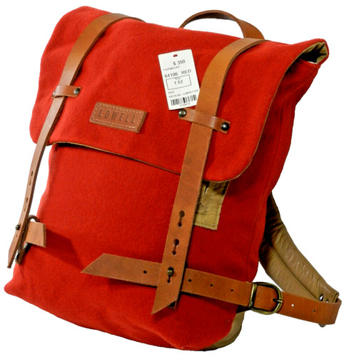 Zaino lana rosso nuovo
