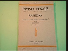 RIVISTA PENALE MARZO APRILE 1930 FASC 3-4