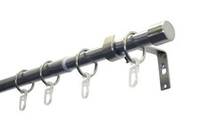 Gardinia Set con Bastone per Tende e Accessori, Cap, 1 Binario Ø 19/16 mm, Esten