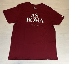7655 NIKE AS ROMA  1927 T-SHIRT MANICA CORTA MAGLIA MAGLIETTA COTTONE