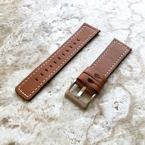 Marrone cinturino pelle con - in,