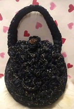 Borsa  Nera all'uncinetto da