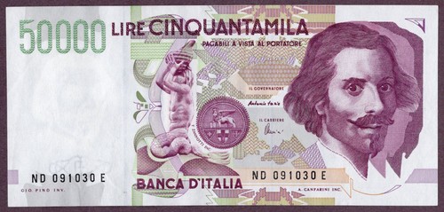 Italia 50000 lire banconota - italia,