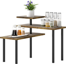 Scaffale Angolare Cucina a 3 Livelli Girevoli, Porta Spezie per Cucina Salvaspaz