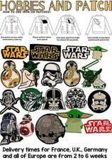patch star wars iron sew toppa termoadesiva yoda stormtrooper dart fener guerre