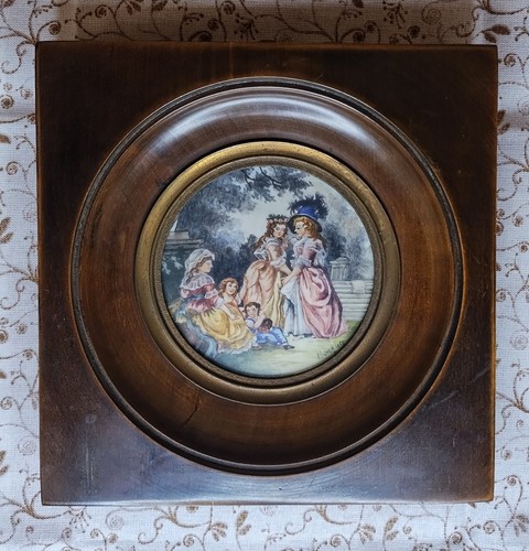 Antico dipinto ritratto - , in