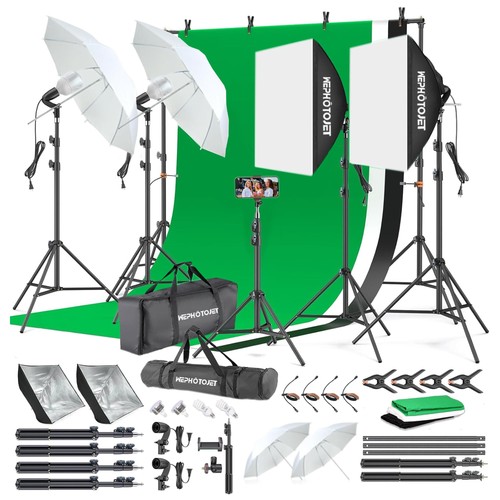 Photography softboxes kit with - softboxes,