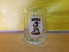 BIRRA LEONE Boccale Vintage 1960 Vetro Fuso Raro Introvabile