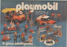 PLAYMOBIL SYSTEM POMPIERI - PUBBLICITA' ADVERTISING WERBUNG 1978 - 2 PAGINE