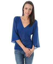 EXTÉ EXTE blue silk sweater
