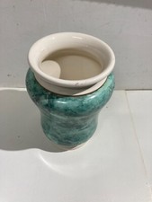 ABRUZZO-CASTELLI-CERAMICHE FACCIOLINI-DECORATIVO VASO-ALBARELLO-MARMORIZZATO
