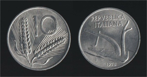 Lire 1978 spighe aratro - 10,