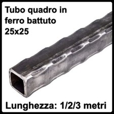 barra 25x25 in ferro battuto