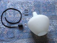 LAMPADARIO IN VETRO OPALINO DI MURANO ANNI '50 PERFETTO CON CAVO VINTAGE