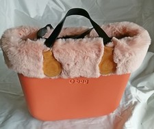 O bag MINI - Borsa Nuova Originale Col. PESCA Int. NERO Manici NERO BORDO