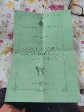 Pagella Scolastica Classe Terza Acqui Terme Regia Scuola Tecnica 1916-17 