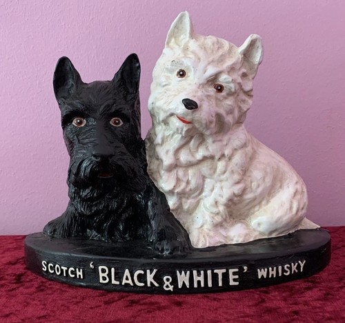 Black white whisky dog - white,