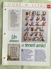 Schema punto croce Un alfabeto di teneri amici animali lettere