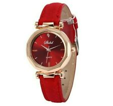 Orologio da polso analogico al quarzo da donna ROSSO. Orologi donna ELEGANCE