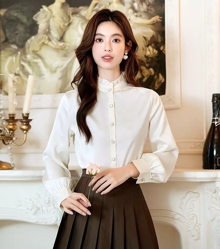 Camicia elegante effetto seta - camicia,