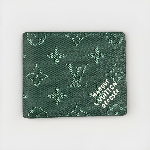 Green monogram coated canvas - coated,