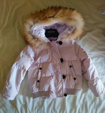 Giubbotto Moncler bambina con bordo di vera pelliccia 
