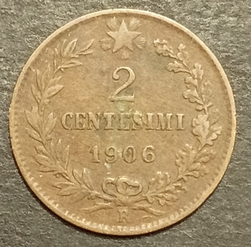 Centesimi lire valore - lire, 1906