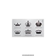 2 x Carta Tatuaggio Corona -