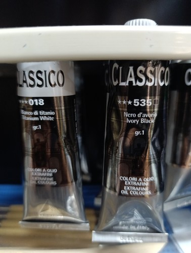 Colori olio classico - bianco, e