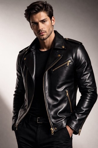 Giacca motociclista uomo - giacca,