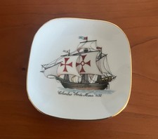 PIATTINO FILO ORO " COLUMBUS SANTA MARIA 1492 "  RICHARD GINORI