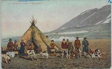 92375 - GREENLAND - VINTAGE  POSTCARD - An eskimo family