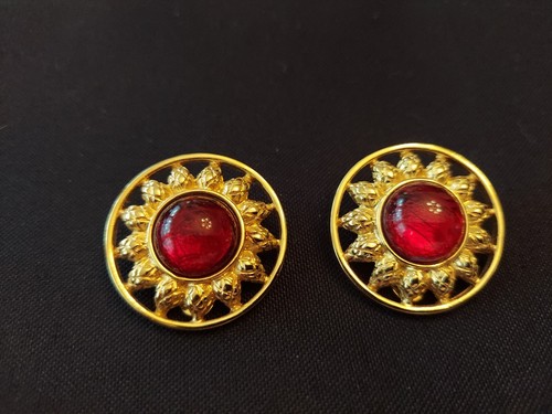 Orecchini fendi vetro rubino - orecchini,
