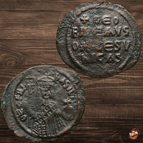 Moneta follis bizantina - follis,
