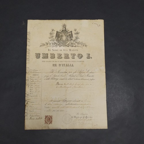 Passaporto antico nome di - nome,
