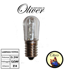 Lampada votiva led E14 12/24v, luce calda.