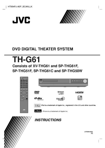 Jvc g61 thg61 sistema - xv-thg61,