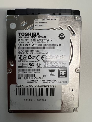 Toshiba mq01acf032 320 - toshiba,