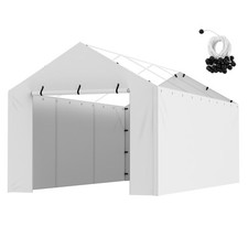VEVOR Carport tenda da garage PE tenda garage tenda da magazzino capannone 3 x 6 m bianco