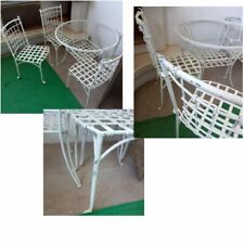 # OUTLET # SET TAVOLO + 4 SEDIE IN FERRO VERNICIATO-SALOTTO-GIARDINO-CUCINA