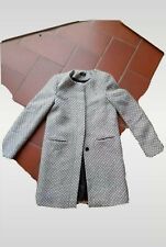 Cappotto Donna Benetton, Taglia 40, Colore Bianco E Nero